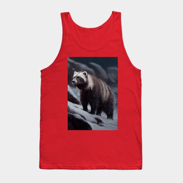 Arctic Wolverine-Oil paint Tank Top by ABART BY ALEXST 